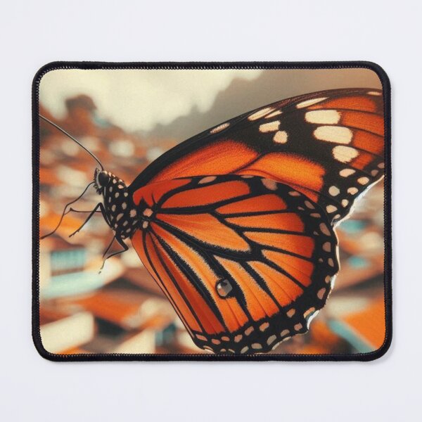 Item preview, Monarch Butterfly in 70s Macro Lens – Retro AI Artwork with Vintage Charm for Nature and Animal Lovers on Clothing & Accessories designed and sold by knalpot-design.