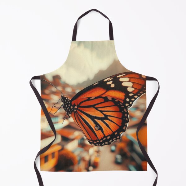 Item preview, Monarch Butterfly in 70s Macro Lens – Retro AI Artwork with Vintage Charm for Nature and Animal Lovers on Clothing & Accessories designed and sold by knalpot-design.