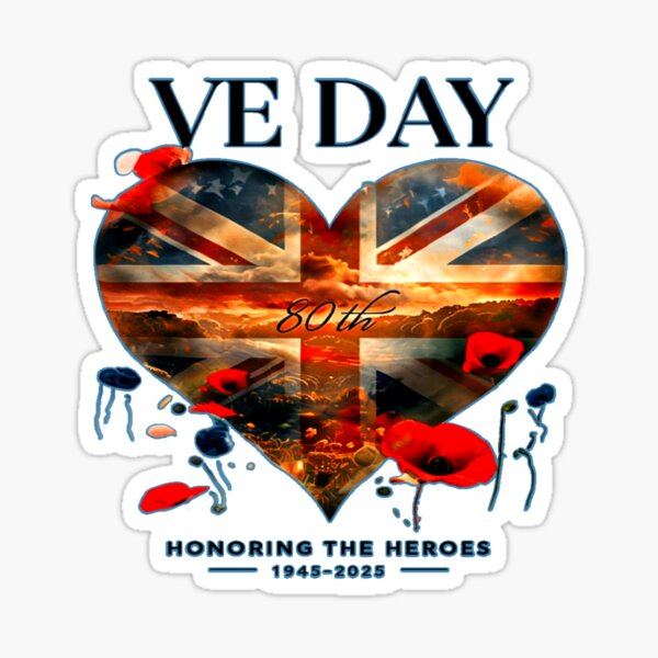 Item preview, VE Day 80th Anniversary – Commemorative Edition (May 8, 1945–2025) designed and sold by GhoulishGaze.