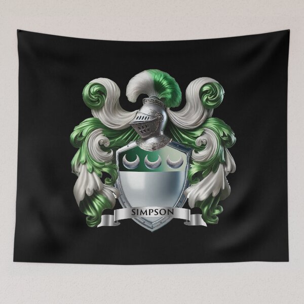 Item preview, Simpson Family Crest  Crescent Strength and Celtic Roots designed and sold by Highlandkings.