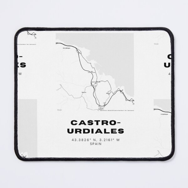 Item preview, Castro-Urdiales Map Print – Minimalist Seaside Town Poster designed and sold by RM-Journey.