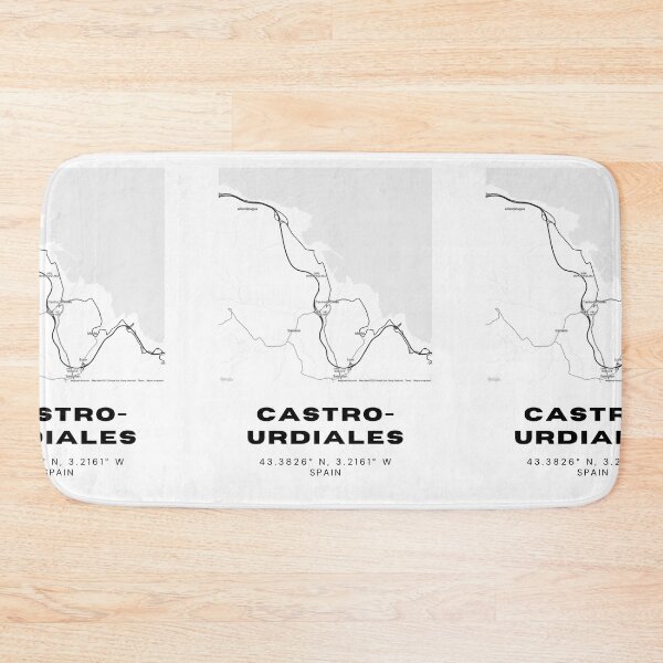 Item preview, Castro-Urdiales Map Print – Minimalist Seaside Town Poster designed and sold by RM-Journey.