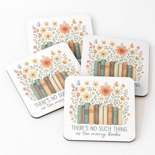 Item preview, There Is No Such Thing As Too Many Books,Plant Lover, Floral Book Lover, Reading Quote,Cozy Reading Nook, Book Lover Gifts designed and sold by Orvista.