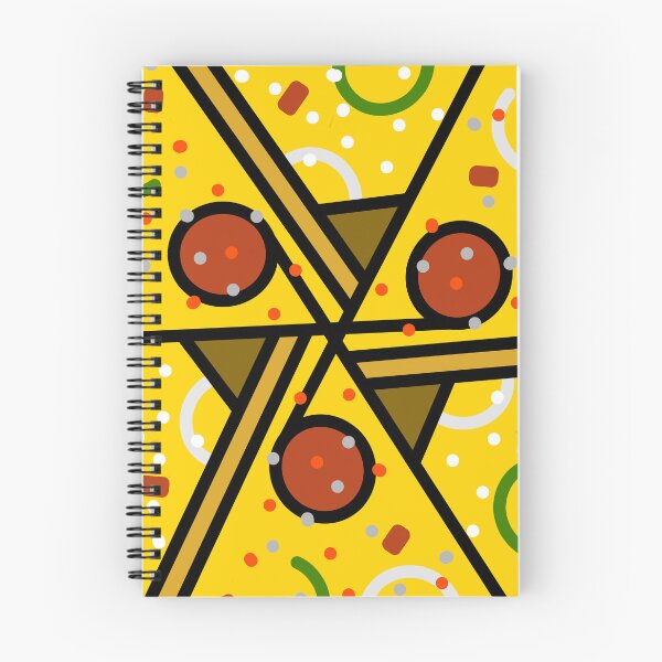 Aperçu de l'œuvre Pizza Pop - Motif géométrique abstrait de tranche de pizza créée et vendue par DesignFEEND.