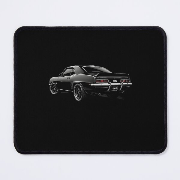 Item preview, 1969 Camaro SS Rear View – Sleek Black Muscle Car Illustration for Chevy Lovers designed and sold by TheArtOfCar.