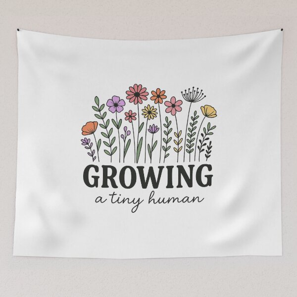 Item preview, Growing a Tiny Human, Floral Pregnancy Announcement, Plant Lover, Spring Flower Baby Reveal Maternity, Baby on the Way, Maternity Gift designed and sold by Orvista.
