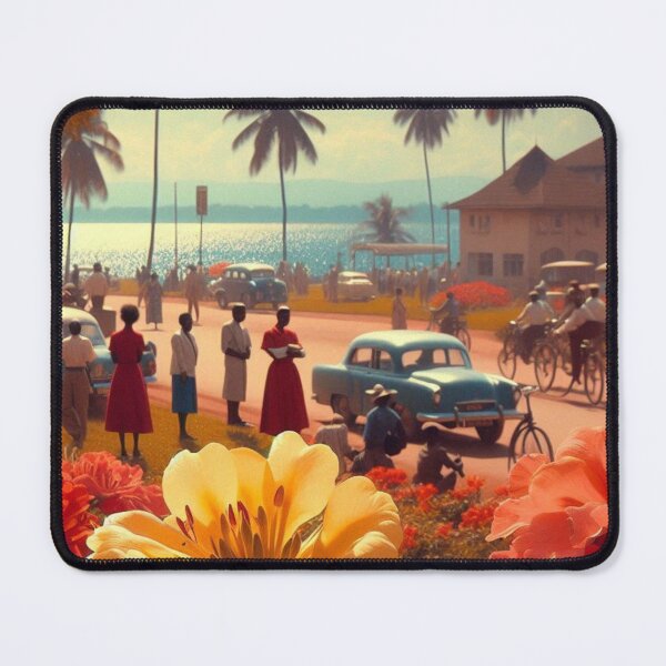 Item preview, Entebbe City in 60s Photo Style at 4 PM – Retro AI Artwork for Vacation and City Lovers on Clothing & Accessories designed and sold by knalpot-design.