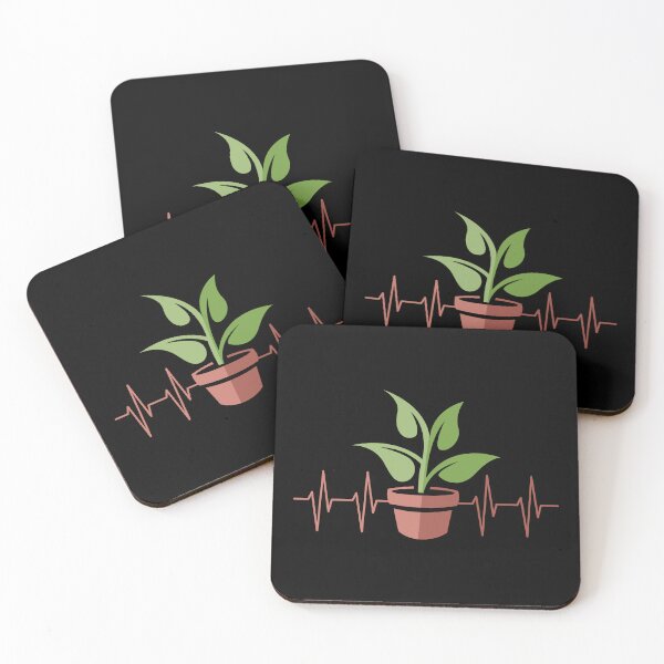 Item preview, Potted plant with pulse symbol - plant fans heartbeat designed and sold by AndreMi.