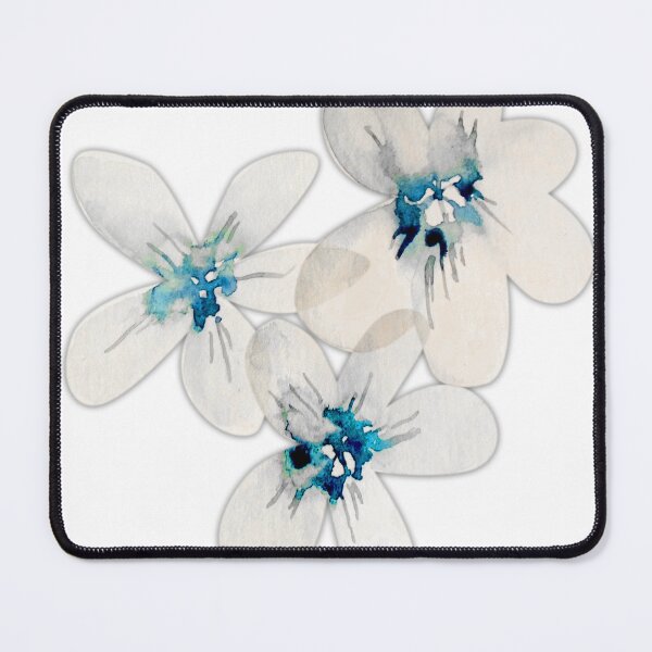 Item preview, Blue and Gray Watercolor Flowers designed and sold by Kara Draws.