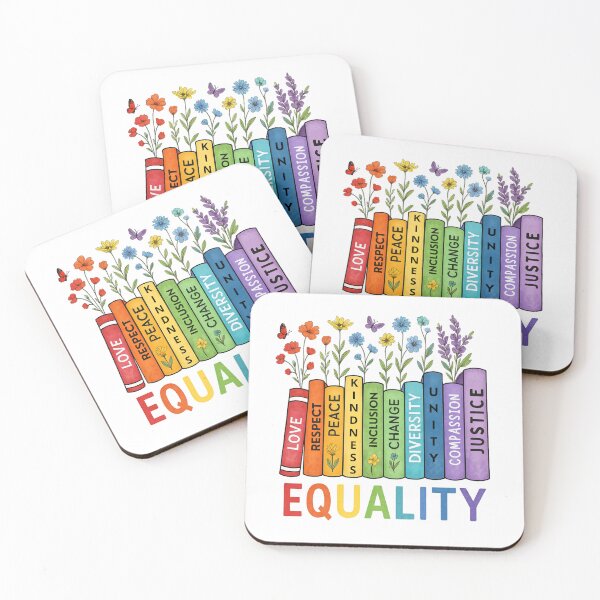 Item preview, Equal Rights, Book Flower, Plant Lover, Social Justice, Equality Peace Love Kindness , Feminist Gift for Her, Women Rights  designed and sold by Orvista.