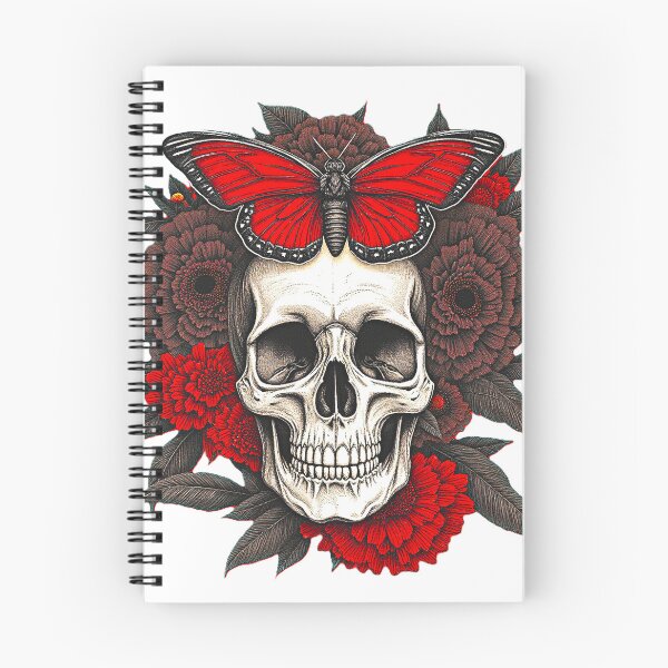 Item preview, Gothic Butterfly Skull – Dark Floral Aesthetic, Vintage Tattoo Style designed and sold by Dark-Circuit-Haven.