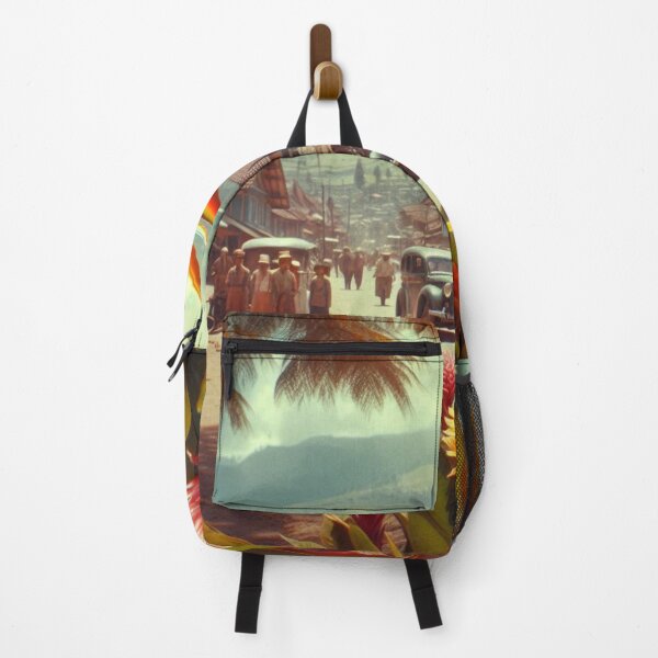 Item preview, Pematang Siantar City in 60s Photo Style at 3 PM – Retro AI Artwork with Floral Touches for City and Flower Lovers designed and sold by knalpot-design.
