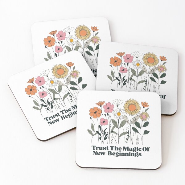 Item preview, Trust the Magic of New Beginnings Flowers designed and sold by Winther-Art.