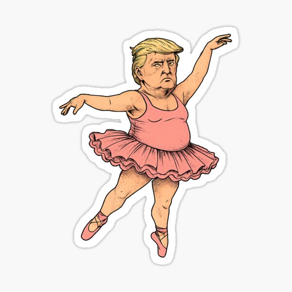 Item preview, Funny Trump Ballerina Caricature – Pen and Ink Style Political Satire Design designed and sold by marvinismyname.