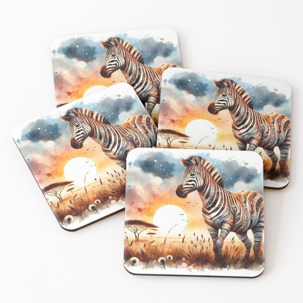 Item preview, Patterns of the Savanna Grassland Zebra designed and sold by BreezyDawnDesigns.