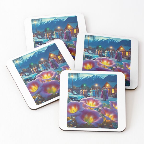 Item preview, Queen Town City in 60s Daylight Style #1 – Retro AI Artwork with Floral Charm for City and Nature Lovers on Accessories designed and sold by knalpot-design.
