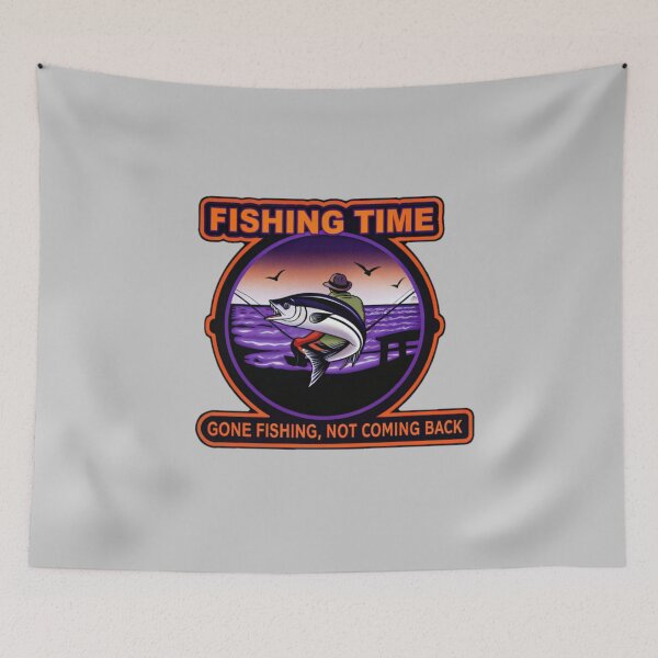 Item preview, Gone Fishing Vintage Ocean Sunset Scene – Peaceful Tuna Fishing Design designed and sold by Yas_oma.