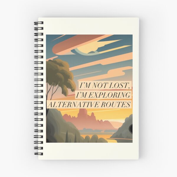 Artikelvorschau, Ich bin nicht verloren, ich erkunde alternative Routen entworfen und verkauft von Whale and Willow.