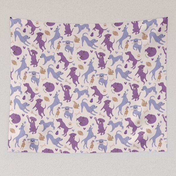 Item preview, Playful Puppy in Purple designed and sold by namibear.