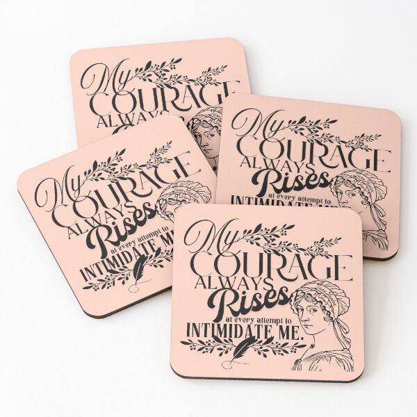 Item preview, My Courage Always Rises - Jane Austen Quote (in Black) designed and sold by Nicola Delacoeur.