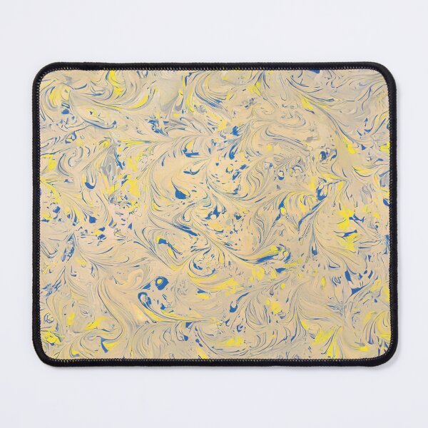 Item preview, Tan yellow blue marbled design from  Arabesques book 1782 designed and sold by 2ndBloom.