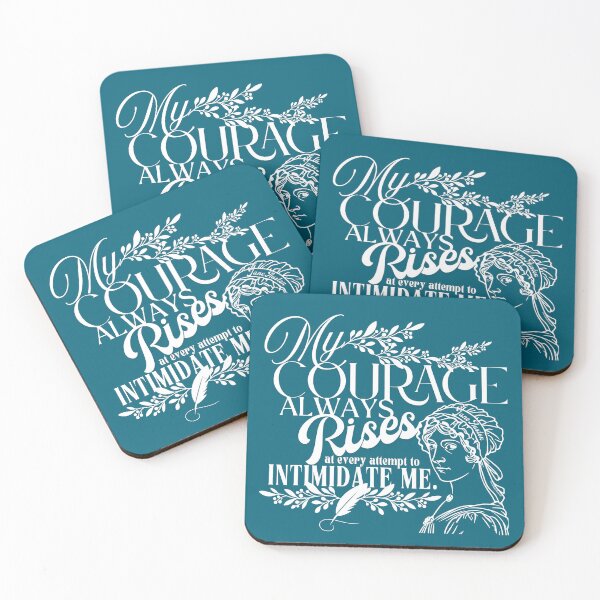 Item preview, My Courage Always Rises - Jane Austen Quote (in White) designed and sold by Nicola Delacoeur.