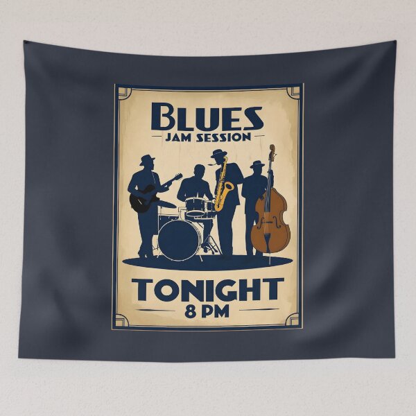 Item preview, A Vintage Blues Jam Session Poster designed and sold by GoodOldVintage.