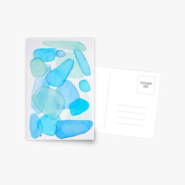 Item preview, Sea Glass Meditation Watercolor Art Print designed and sold by abstractsbyanna.