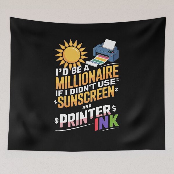 Item preview, Millionaire… If It Weren’t for Sunscreen & Printer Ink (Dark Edition) designed and sold by Daniel Hagerman.