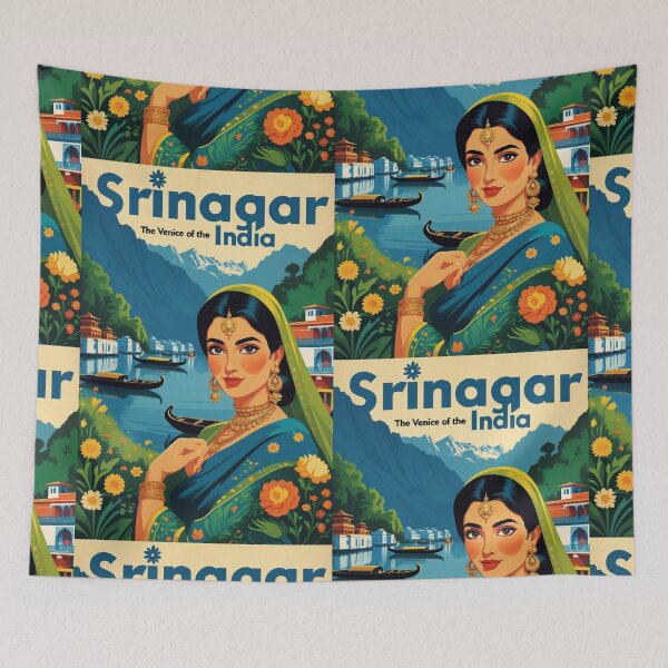 Item preview, Srinagar Venice of the East India Vintage Travel Tourism  designed and sold by TravelersGems.