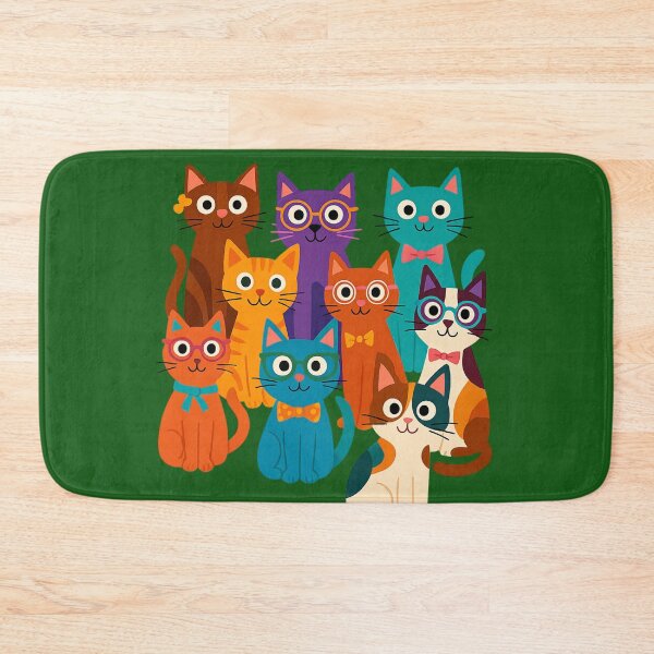 Item preview, Colorful Cat Crew – Cheerful Feline World designed and sold by branaghbel.