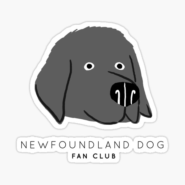 Newfoundland Dog Fan Club Sticker