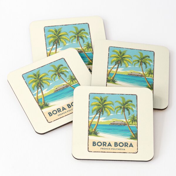 Item preview, A Vintage Illustration of Bora Bora - French Polynesia  designed and sold by GoodOldVintage.