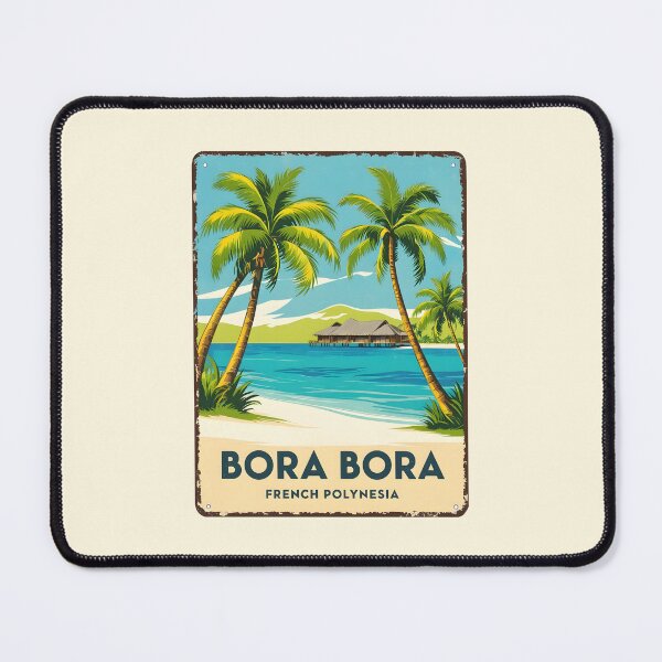 Item preview, A Vintage Illustration of Bora Bora - French Polynesia  designed and sold by GoodOldVintage.