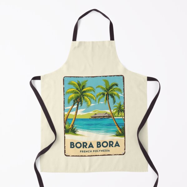 Item preview, A Vintage Illustration of Bora Bora - French Polynesia  designed and sold by GoodOldVintage.