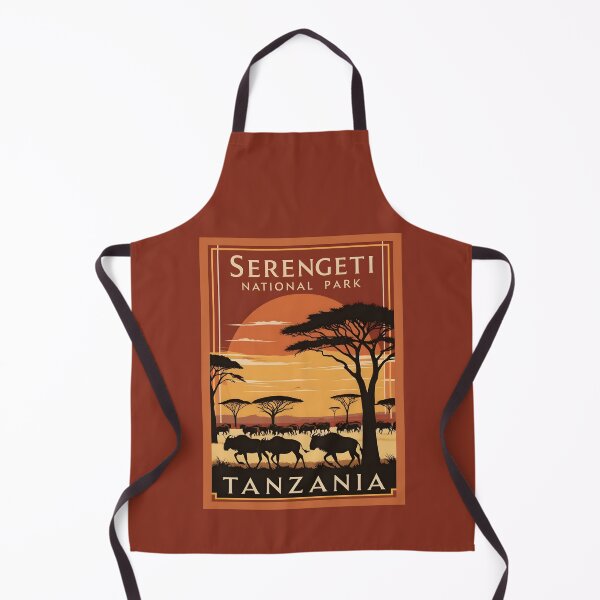 Item preview, A Vintage Illustration of Serengeti National Park - Tanzania  designed and sold by GoodOldVintage.