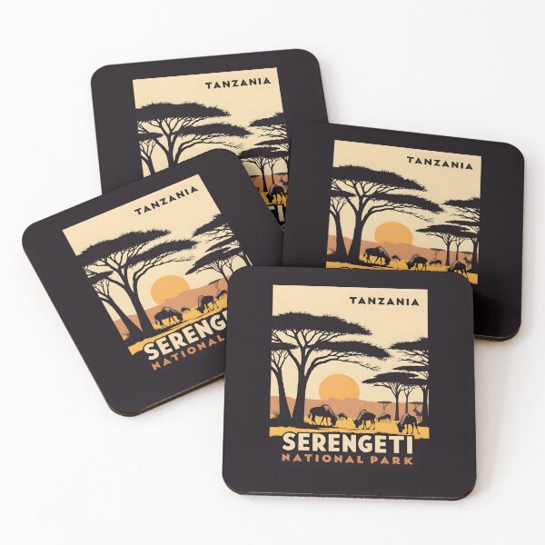 Item preview, A Vintage Illustration of Serengeti National Park - Tanzania  designed and sold by GoodOldVintage.