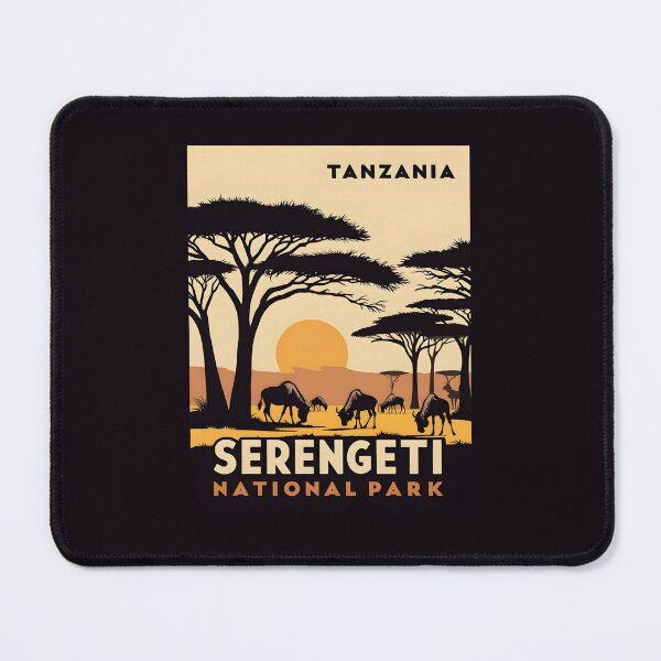 Item preview, A Vintage Illustration of Serengeti National Park - Tanzania designed and sold by GoodOldVintage.