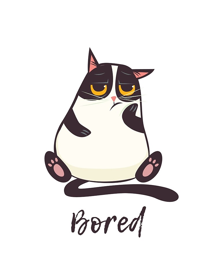 miserable cat bored cartoon" iPad Case & Skin by qlobba | Redbubble
