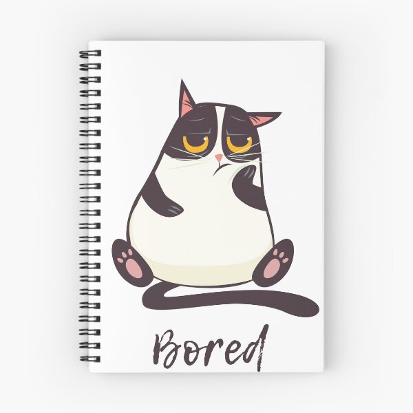 Item preview, miserable cat bored cartoon designed and sold by qlobba.
