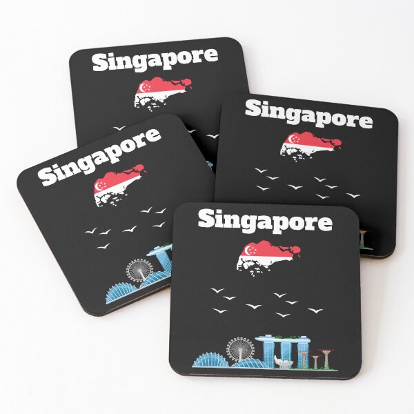 Item preview, Singapore souvenir Singapore city Skyline Singaporean flag  designed and sold by Artstastic.