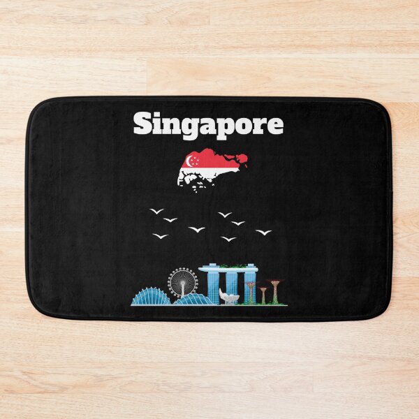 Item preview, Singapore souvenir Singapore city Skyline Singaporean flag  designed and sold by Artstastic.