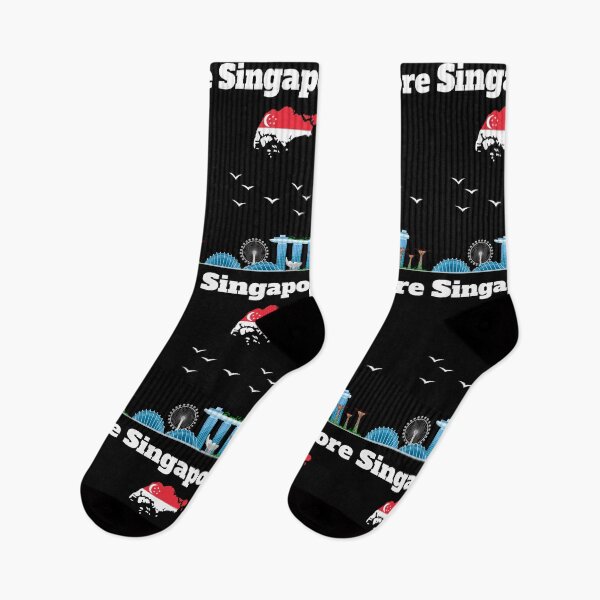 Item preview, Singapore souvenir Singapore city Skyline Singaporean flag  designed and sold by Artstastic.