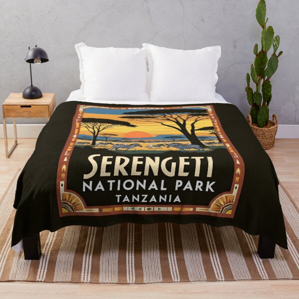 Item preview, A Vintage Illustration of Serengeti National Park - Tanzania designed and sold by GoodOldVintage.
