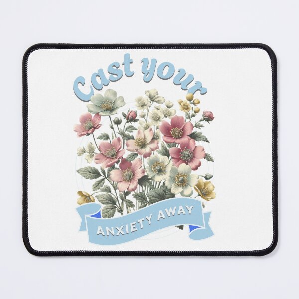 Item preview, Cast Your Anxiety Away – Inspiring Wildflower Graphic Tee designed and sold by MTeesGA.