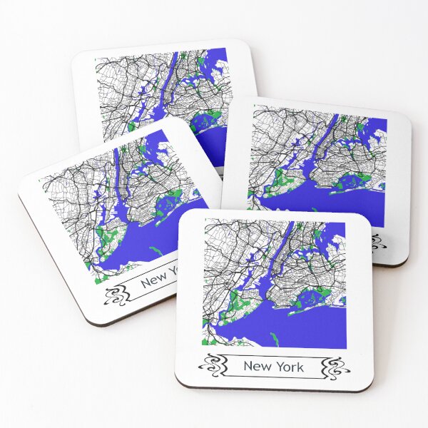 Item preview, New York Road Map designed and sold by design2xstudio.