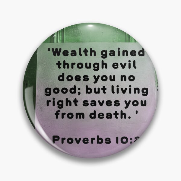 Item preview, Proverbs chapter 10, verse 2 - dePace' designed and sold by mrpropcake.