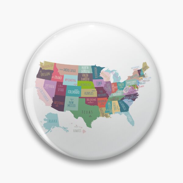 Item preview, USA Map - Colorful USA States Map Poster – United States Wall Art designed and sold by CartoPrints.