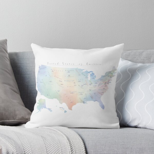 Item preview, USA Map - Colorful USA States Map Poster – United States Wall Art designed and sold by CartoPrints.