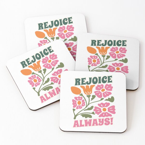 Item preview, Rejoice Always – Joyful Minimalist Faith Shirt designed and sold by MTeesGA.